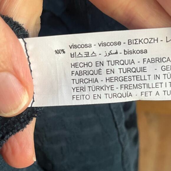 Zara Women's Teal Jacquard Long Sleeve Animal Print Dress Size M. NEW - Picture 8 of 9